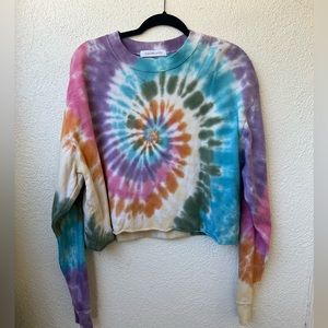 Daydreamer cropped tie dye sweatshirt